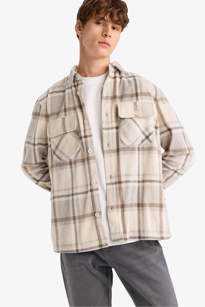 DeFacto Ανδρικό πουκάμισο Stone F0104AX/BG766