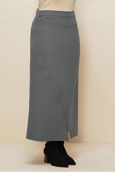 Alvina Zipped Detailed Skirt 60712