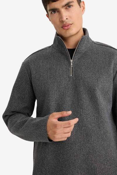 DeFacto Regular Fit Half Zip Sweatshirt E9626Ax25Au