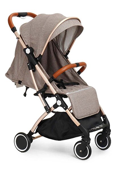 Ma Baby Kidle One Hand Foldable Compact Travel Buggy With Five-Point Harness Baby Stroller - Khaki