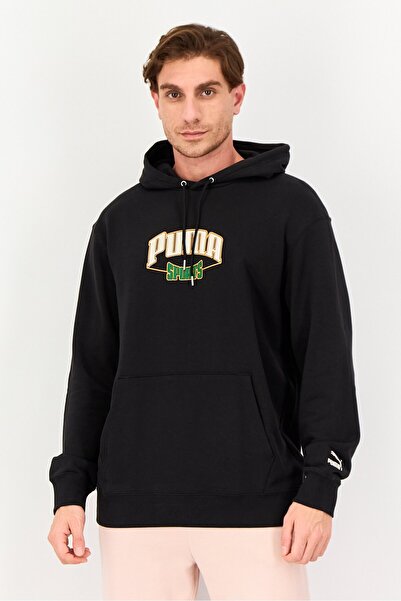 Puma Men Sportswear Fit Long Sleeve Outdoor Hoodie, Black