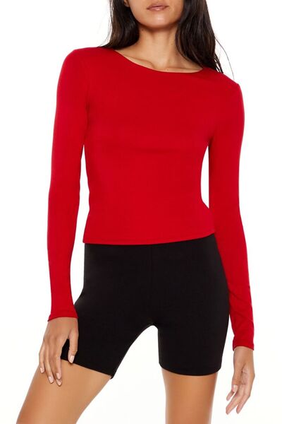 Forever 21 Uzun Kollu Yuvarlak Yaka Tişört