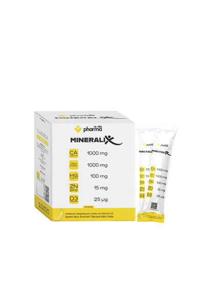Mineralix Kalsiyum, Magnezyum, Çinko ve Vitamin D3 İçeren Takviye Edici Gıda