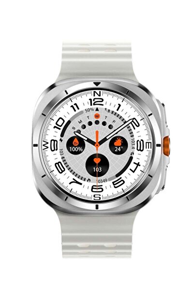 Generic For Samsung Galaxy Watch 7 Ultra GPS NFC Compass Smartwatch 466x466 AMOLED (White)