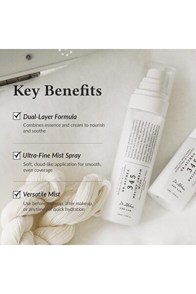 Dr.Althae Dr.Althea 345 Relief Cream Mist - Hydrating Facial Mist with Rice Extract, 3.38 Fl Oz