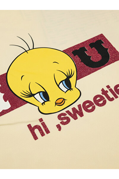 Looney Tunes By Styli Graphic Print Round Neck Fashion T-shirt