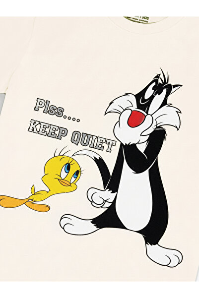 Looney Tunes By Styli Graphic Print Round Neck Fashion T-shirt