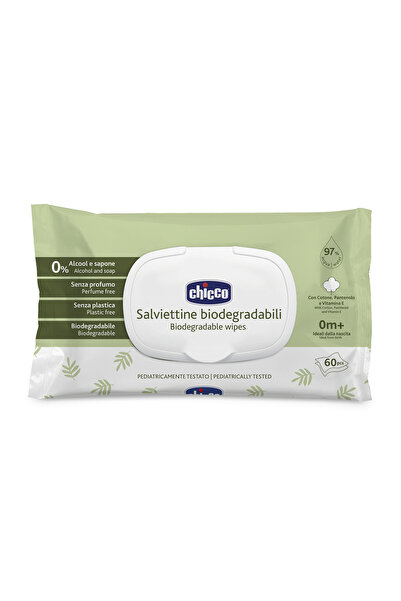 Chicco Biodegradable Wipes (60 Pcs with Flip Cover)