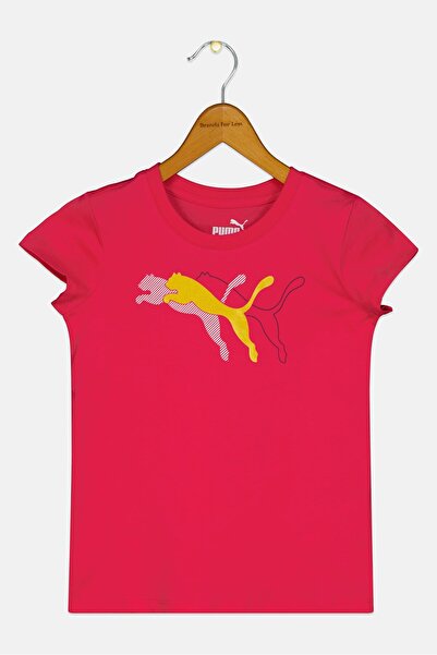Puma Kids Girl Sportswear Fit Short Sleeve Training T-Shirt, Pink