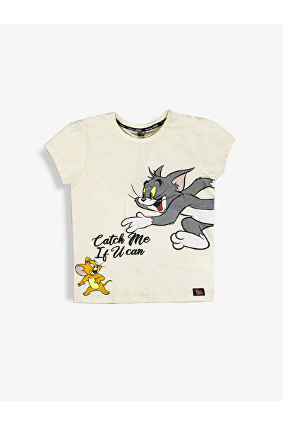 Tom and Jerry By Styli Graphic Print Round Neck Fashion T-shirt
