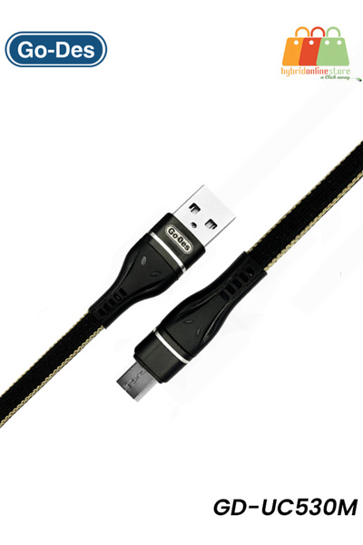 Go-Des GD-UC530M Micro USB 2M Fast Charging Cable Tinned Copper Wire Data Transfer Durable Build