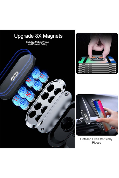 Go-Des GD-HD708 Magnetic Phone Holder with Strong Grip and 360° Rotation for Car and Home Use