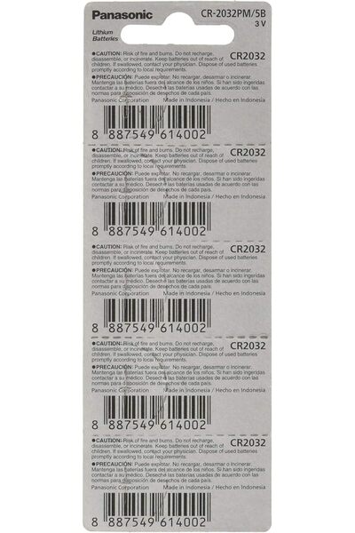 PANASONIC 3V Coin Lithium Battery Model CR2032 DL2032 ECR2032 - 10 Pieces