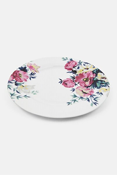 MIKASA Floral Print Porcelain Dinner Plate 26 D cm, White/Pink Combo