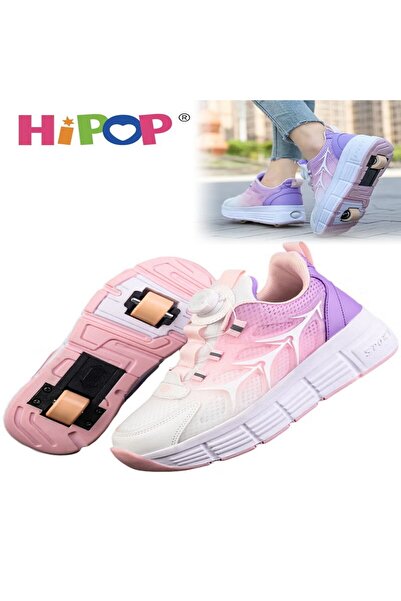 HIPOP Unisex Kids Roller Skate Shoes with High Quality,Fashional Girls Boys Roller Shoes,Retractable Doubl