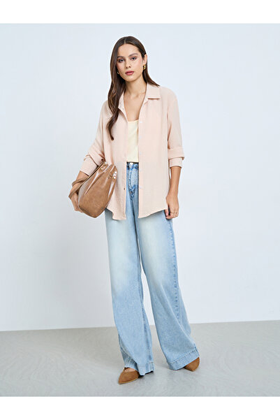 Take Two By Styli Solid Regular Button Front Long Sleeve Shirt