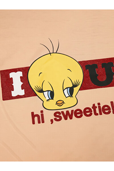 Looney Tunes By Styli Graphic Print Round Neck Fashion T-shirt