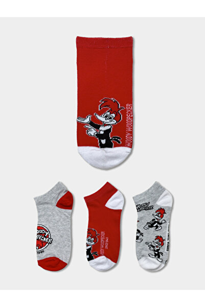 Woody Woodpecker By Styli 3 Pack Printed Ankle Length Socks