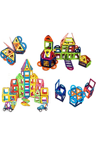TEGRILO 60-Piece Magnetic Building Blocks (Multicolor, TEG-60 Tiles)