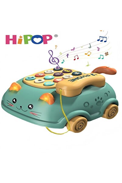 HIPOP ألعاب أطفال مع ضوء وموسيقى، لعبة هاتف الطفل الموسيقية للسيارة، لعبة تعل...