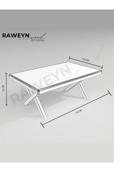 raweyn NATURA DOĞAL AHŞAP ORTA SEHPA 45x45