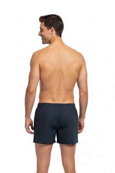 İki Yıldız Men's Combed Cotton Printed Patterned Boxer Bgl-St05010