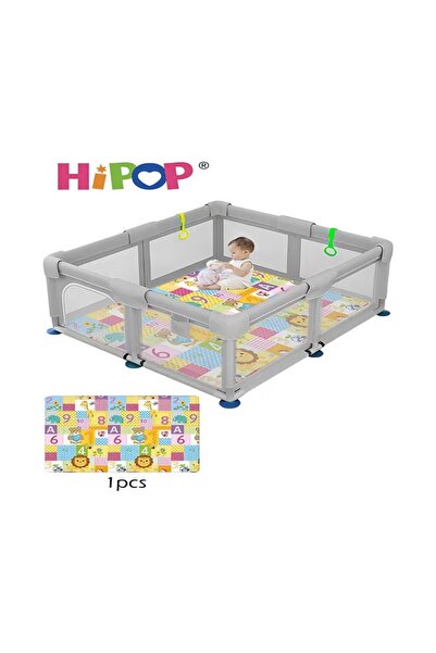 HIPOP حظيرة لعب للأطفال 180*200 سم، سياج داخلي للعب - قطعة واحدة