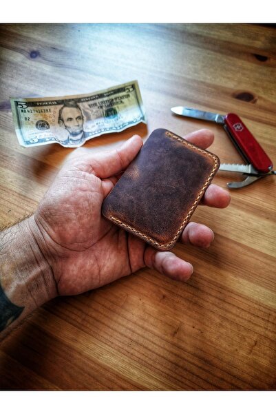 Derici Amca one Shot..genuine Minimal Card Holder..leather Cardholder