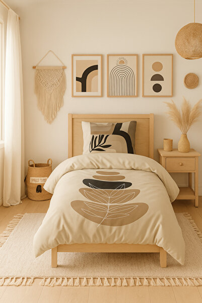 adenkahome Bohemian Patterned, Single Duvet Cover Set