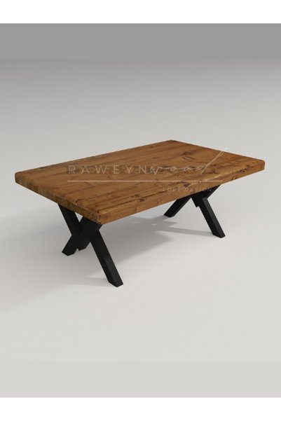 raweyn RUTA DOĞAL AHŞAP ORTA SEHPA 45x45