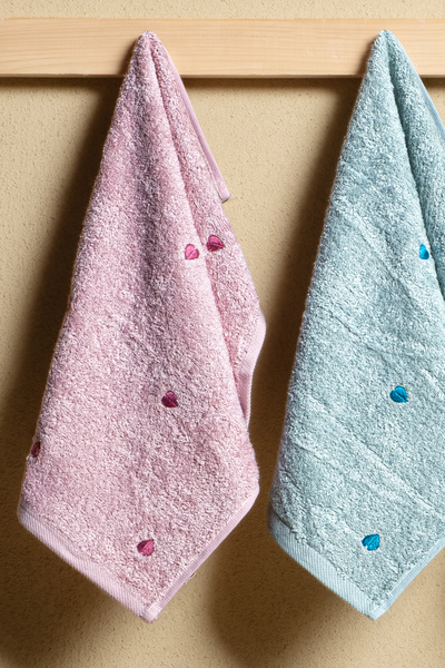 Bersay 6-Piece 30X50, 100% Cotton Bamboo, Embroidered Kitchen & Hand Towel Set – Soft, Absorbent, Stylish and Durable