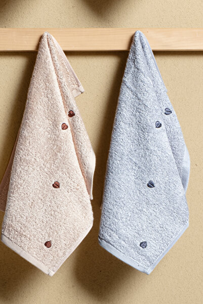 Bersay 6-Piece 30X50, 100% Cotton Bamboo, Embroidered Kitchen & Hand Towel Set – Soft, Absorbent, Stylish and Durable