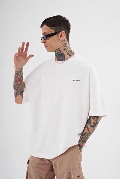 Machinist Men's Basic Cotton Oversized T-Shirt Optical White