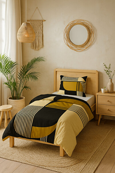 adenkahome Bohemian Patterned, Single Duvet Cover Set