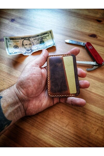 Derici Amca one Shot..genuine Minimal Card Holder..leather Cardholder