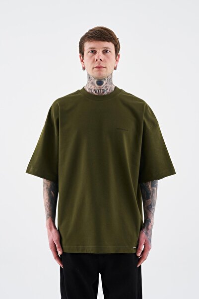 Machinist Men's Basic Cotton Oversized T-Shirt Khaki