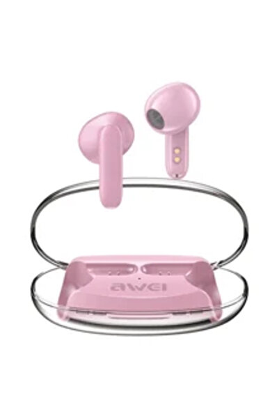 AWEI سماعات أذن T85 ENC TWS - وردي أنيق (جديدة تمامًا)