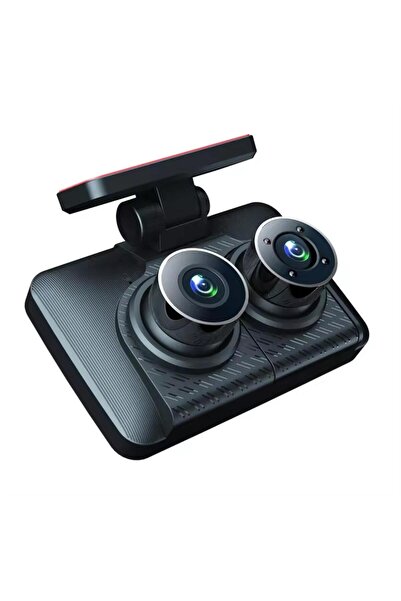 Tradeo 4K Dual-Lens Dash Camera with 3" Touch Display – Front & Rear Recording, Night Vision, Loop Record