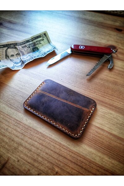 Derici Amca one Shot..genuine Minimal Card Holder..leather Cardholder