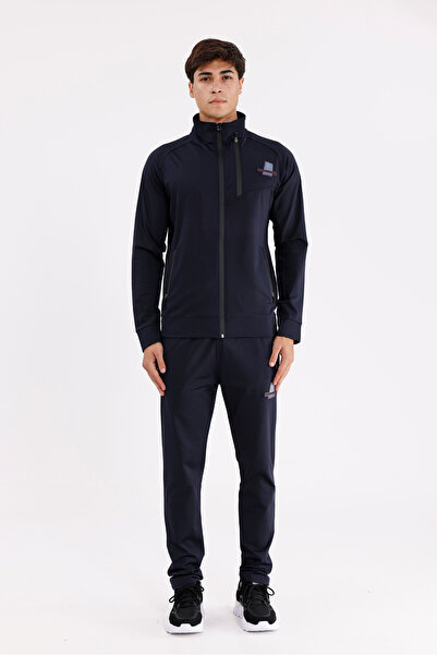 Rowinger Dik Yaka Tam Fermuarlı Dalgıç Kumaş Su İtici Şerit Detaylı Cepli Rah...