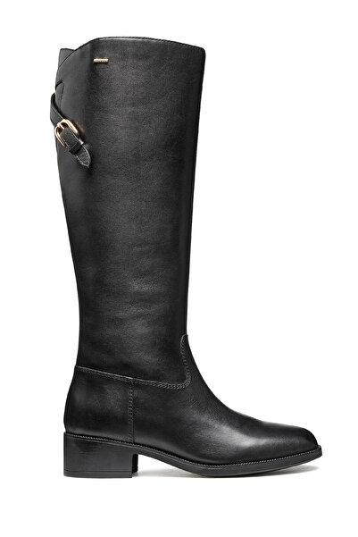 Geox Women's Black D Camexıa Np Abx Zippered Leather Boots D566Wb00043C9999
