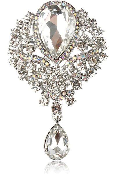 Arabest Crystal Rhinestone Brooch Pin for Women,Wedding Bridal,Vintage Water ...