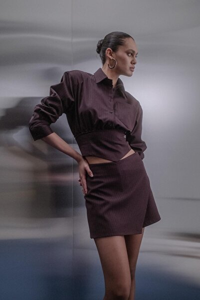 MARKALİSTE Premium Shorts Skirt Burgundy