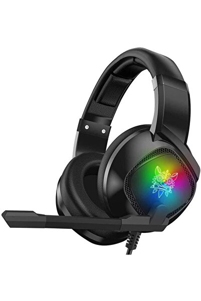 Generic Onikuma K19 Gaming Headset with Microphone, RGB, 3.5mm (Black)