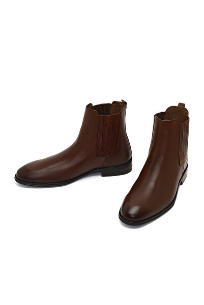 Derimod Men's Brown Leather Chelsea Boots 25Wfd604618