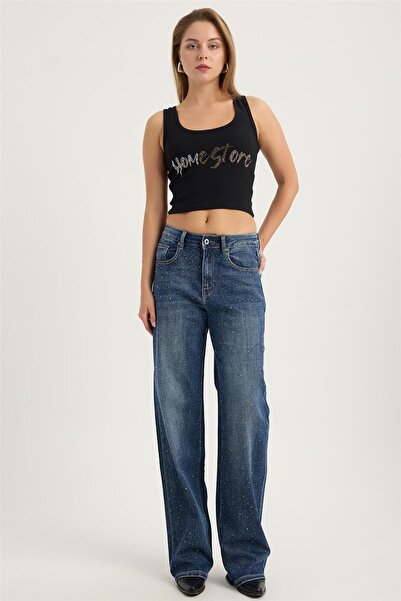 HomeStore Sepme Taşlı Jean Pantolon