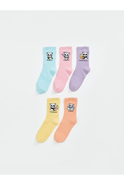 LC Waikiki Lányok mintás zokni - 5 db-os csomag