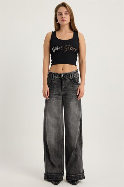 HomeStore Çift Britli Jean Pantolon