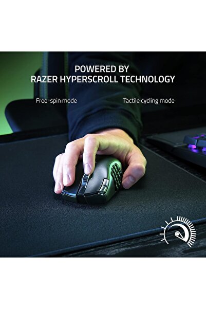 RAZER Naga V2 HyperSpeed Wireless MMO Gaming Mouse — 19 Programmable Buttons, Focus Pro 30K Sensor