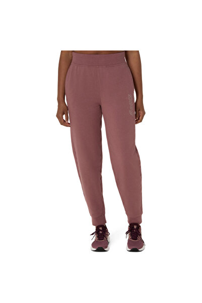 Asics LOGO SWEATPANT Kadın Bordo Eşofman Altı 2032C844-601